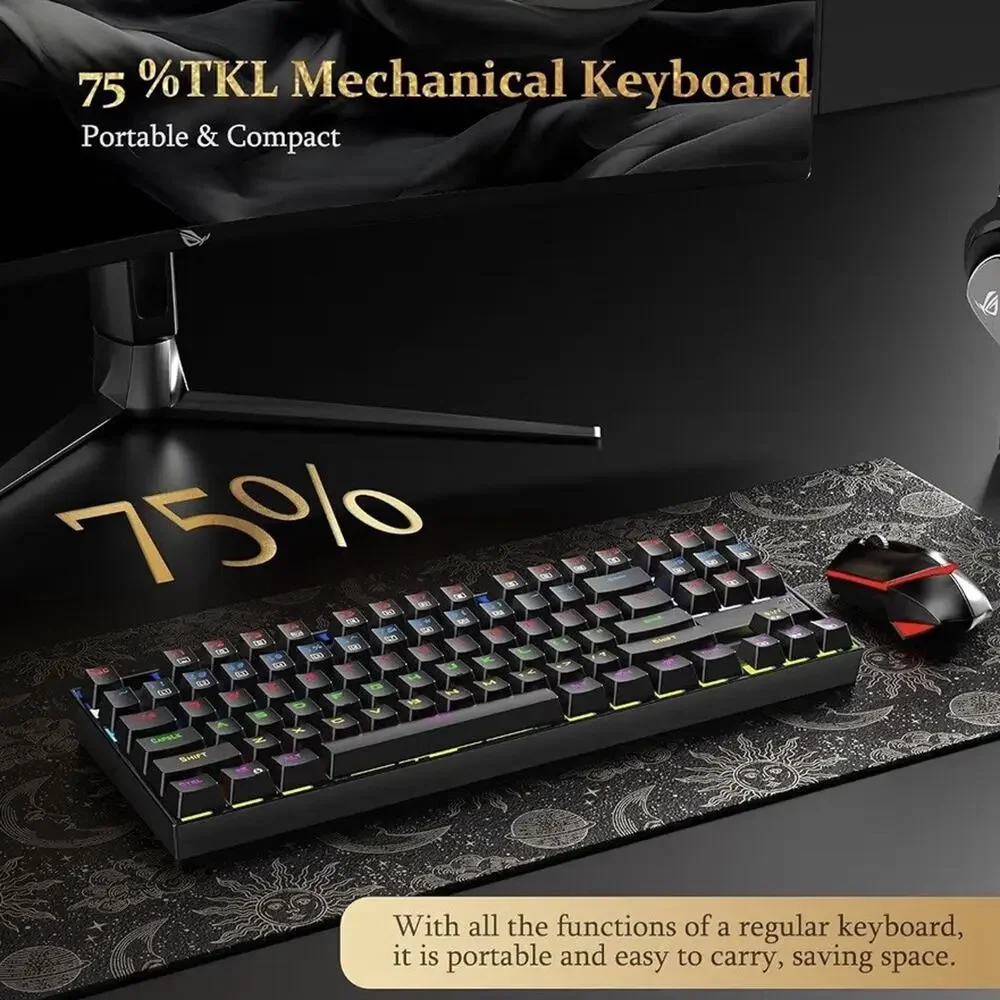 Redragon K552P Kumara RGB TKL Mechanical Gaming Keyboard Blue Switch USB